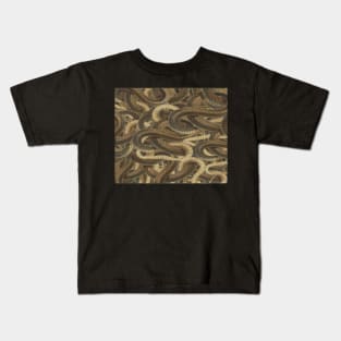 snake patterns entangled on itself Kids T-Shirt